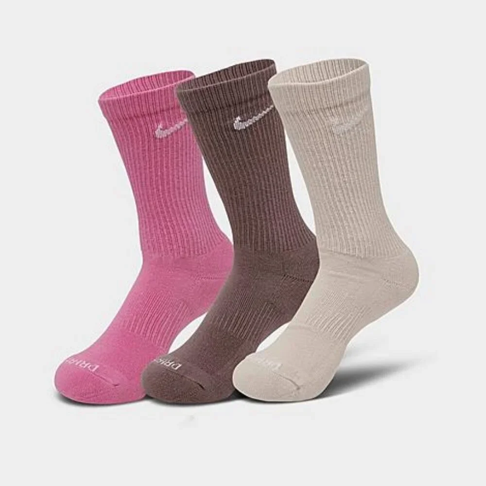 NIKE  UNISEX  Everyday Plus 3 Pack Cushioned Crew Socks Size L (W 10-13/M 8-12)